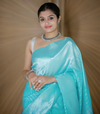 Sapphire Glow Saree