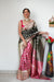 Regal Charm - Black & Pink Banarasi Saree