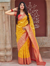 Marigold Majesty Banarasi Silk