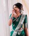 Emerald Enchantress: The Timeless Silk Saree