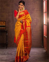 Royal Elegance - Red & Gold Kanjivaram Silk Saree