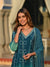 Unrivaled Teal Kurta Set with Authentic Dupatta