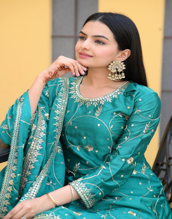 Teal Treasure Ethnic Wear