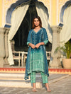 Unrivaled Teal Kurta Set with Authentic Dupatta