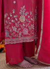 Exquisite Pink Embroidered Attire with Dupatta